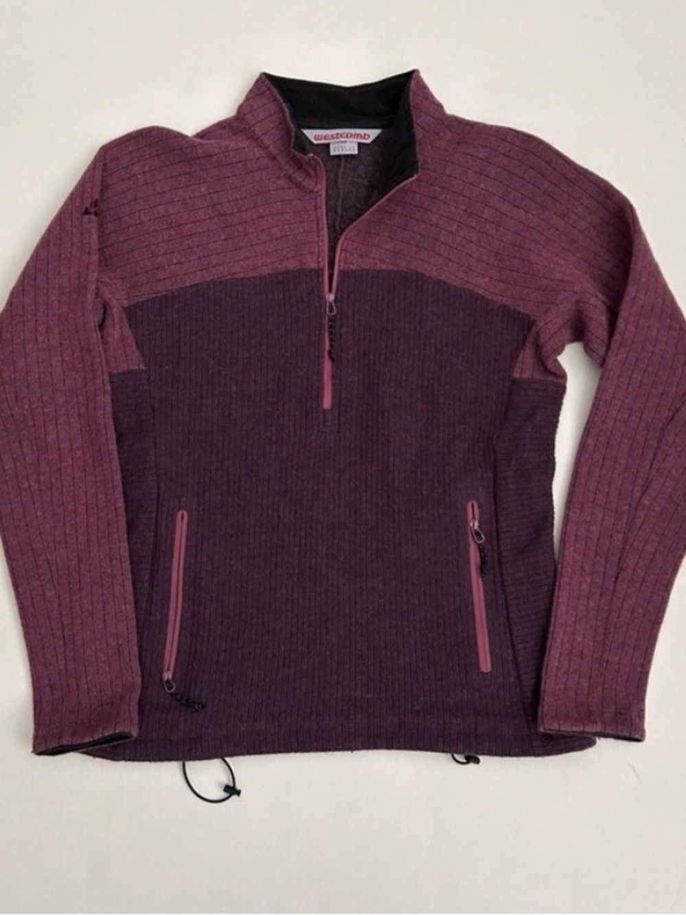 Westcomb Pullover Womens Small Fleece Wool Blend 1/4 Zip Purple Canada Sweater